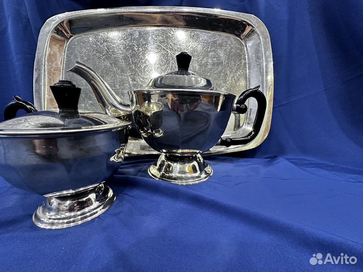 Чайный сервиз мельхиоровый, СССР