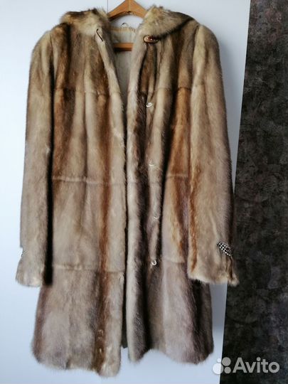 Шуба норковая с капюшоном 46 48