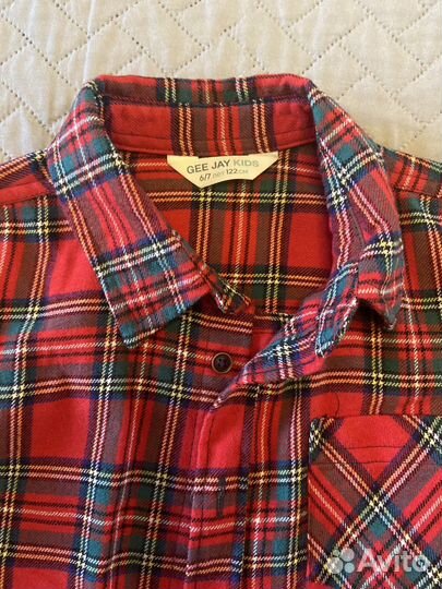Рубашка в клеточку на мальчика 122