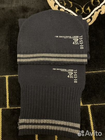 Мужской шарф и шапка Diesel