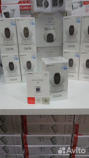 Комплект 2Мп IP камера ezviz C6CN+microSD 128Gb