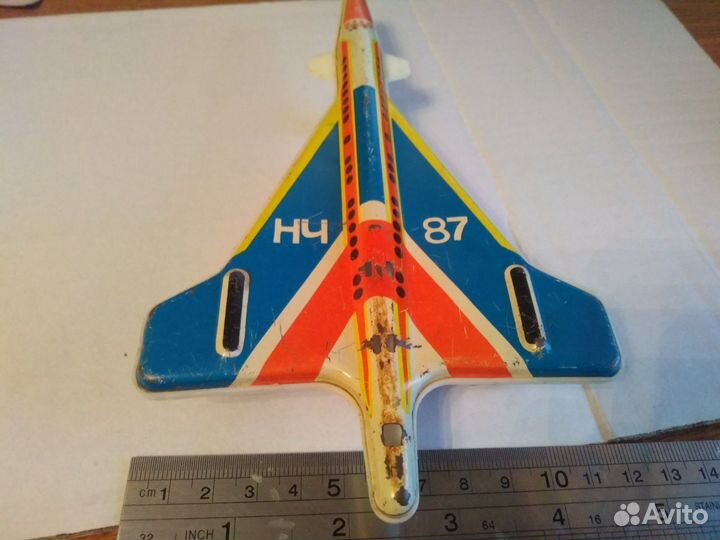 Самолёт СССР,советские игрушки. Самолетик металл