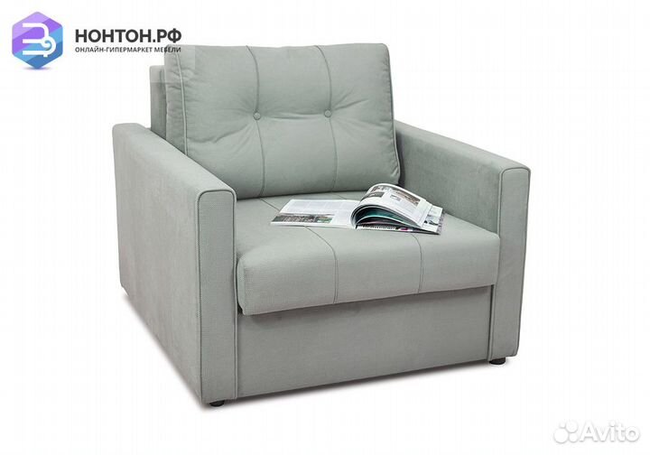 Кресло еврокнижка Лео серое