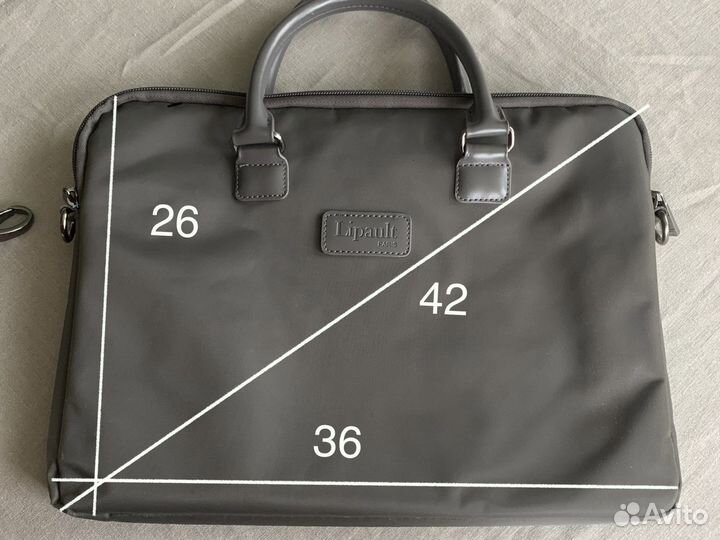Сумка для ноутбука 17 документов Lipault серая