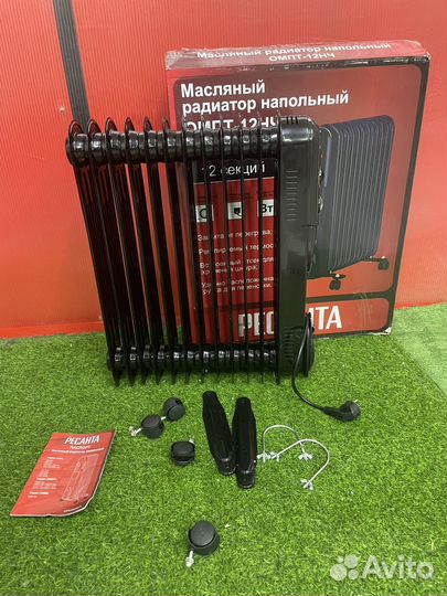 Масляный радиатор напольный омпт-12нч