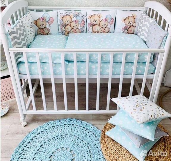 Комплект постельного белья в детскую кроватку