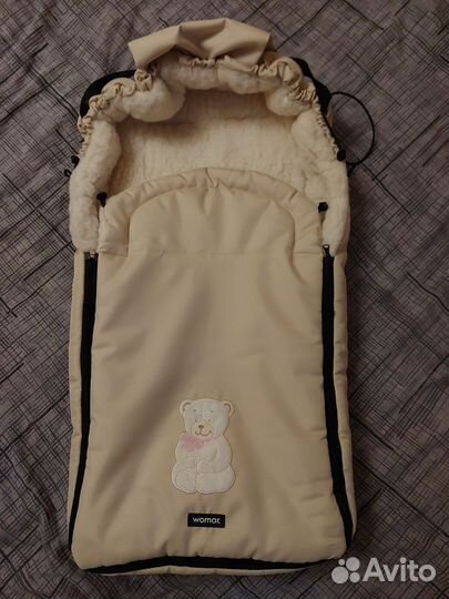 Зимний конверт в коляску на овчине