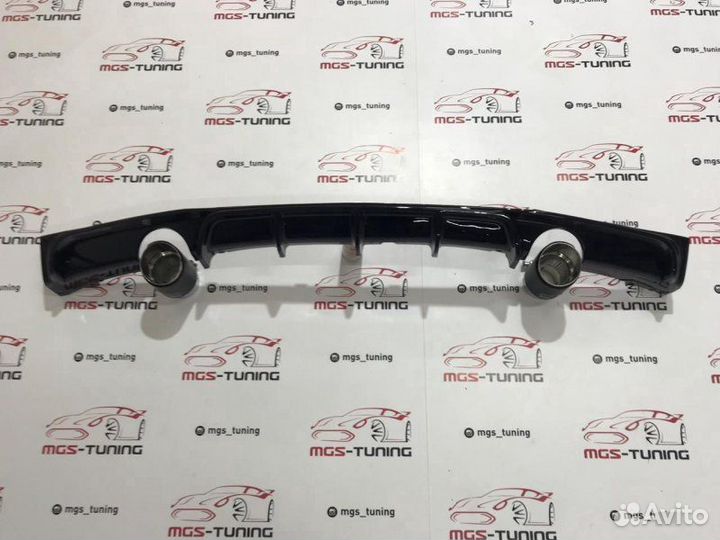 Диффузор BMW F30 Черный глянец 1x1 + Akrapovic Mat