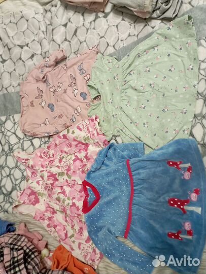 Пакет вещей на девочку с 74 до 92 и обувь