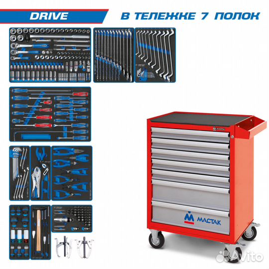 Набор инструментов king tony тележке 251п 934-251