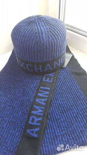 Мужской шарф и шапка armani