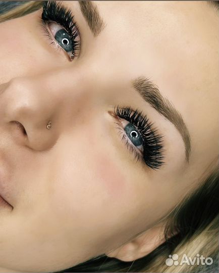 Наращивание ресниц качественно/оформление бровей