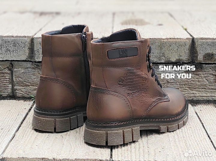 Ботинки зимние мужские стиль Timberland