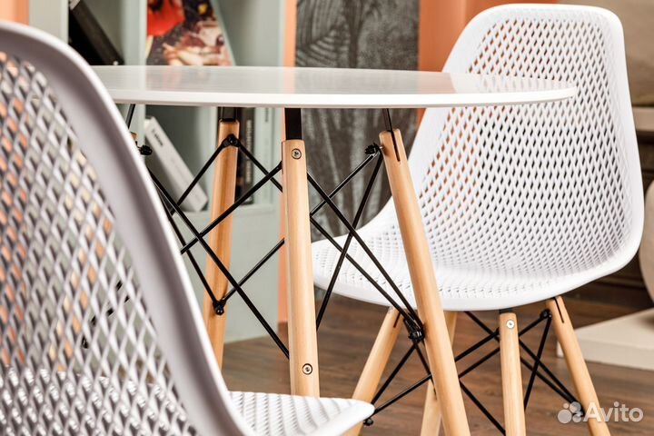 Стул ажурный в стиле eames DSW, белый, 4 шт NEW