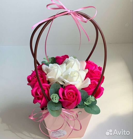 Цветы, розы и букеты из вспененного мыла