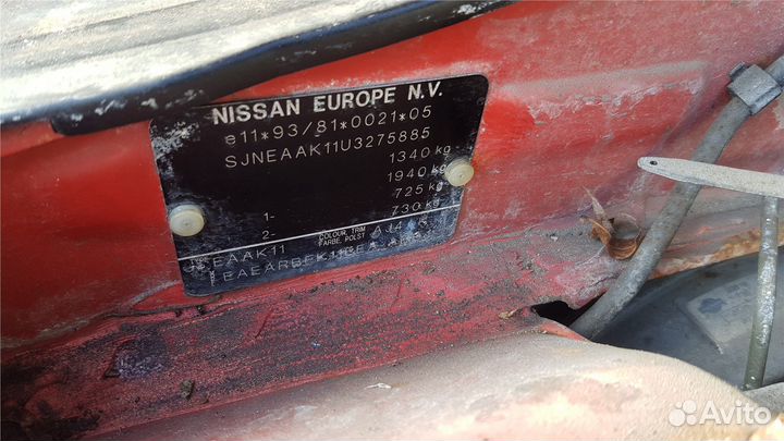 Разбор на запчасти Nissan Micra K11E 1992-2002