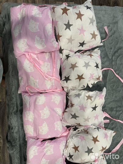 Подушки-бортики для детской кроватки