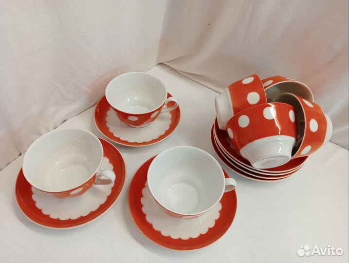 Чайная пара Рига винтаж. Фарфор