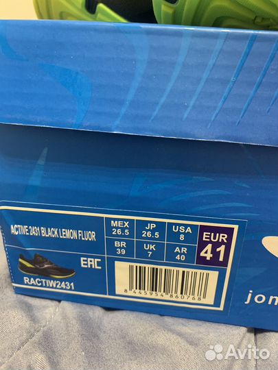 Кроссовки joma active 2431 black lemon fluor