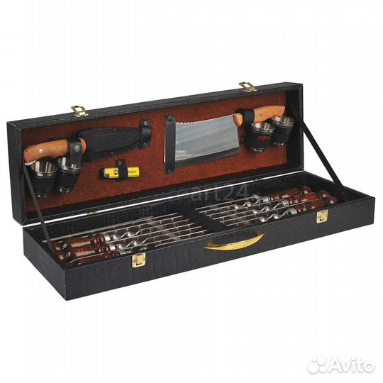 Набор шампуров Подарочный набор + Таганок, Ножи