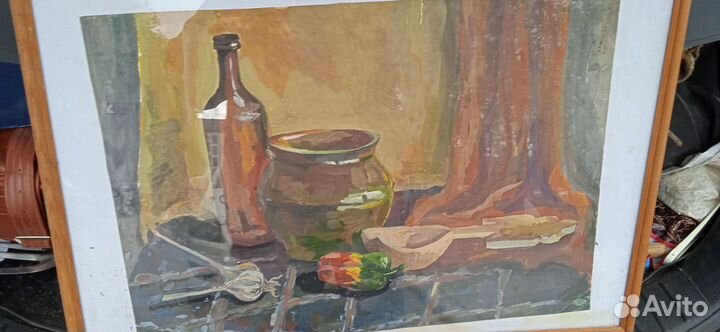 Картина натюрморт гуашью