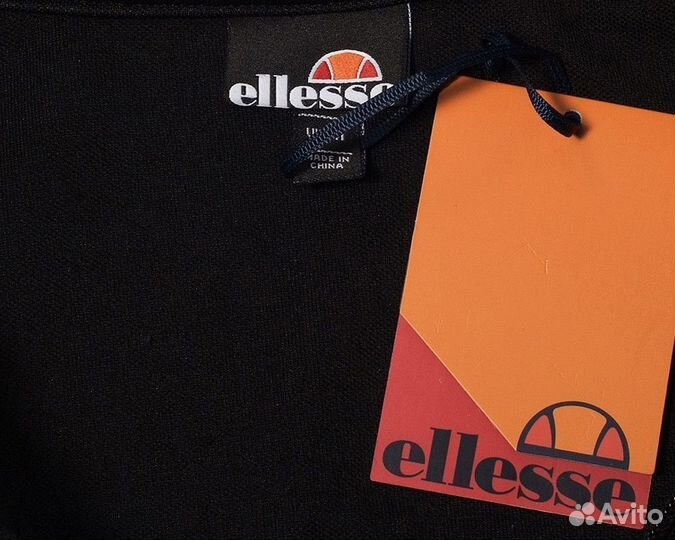 Олимпийка Ellesse white line black Чёрная