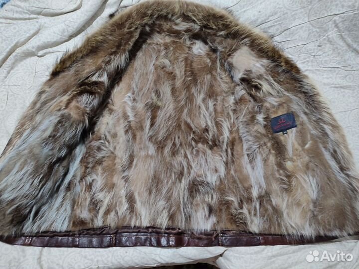 Кожаная куртка мужская коричневая