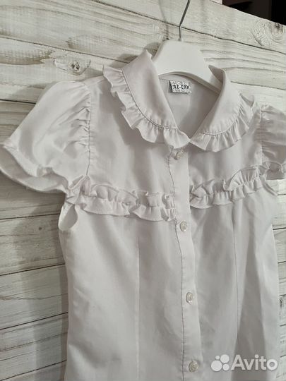 Школьные блузки на девочку 128 размер