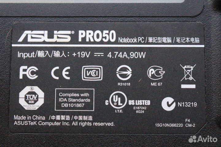 Ноутбук asus PRO50