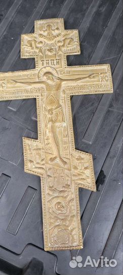 Старинный крест медный