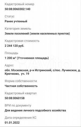 Участок 12 сот. (ИЖС)