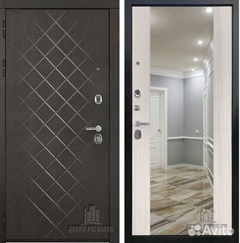 Дверь входная металлическая Президент Люкс зеркало