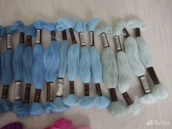 Нитки мулине набор 76 цветов