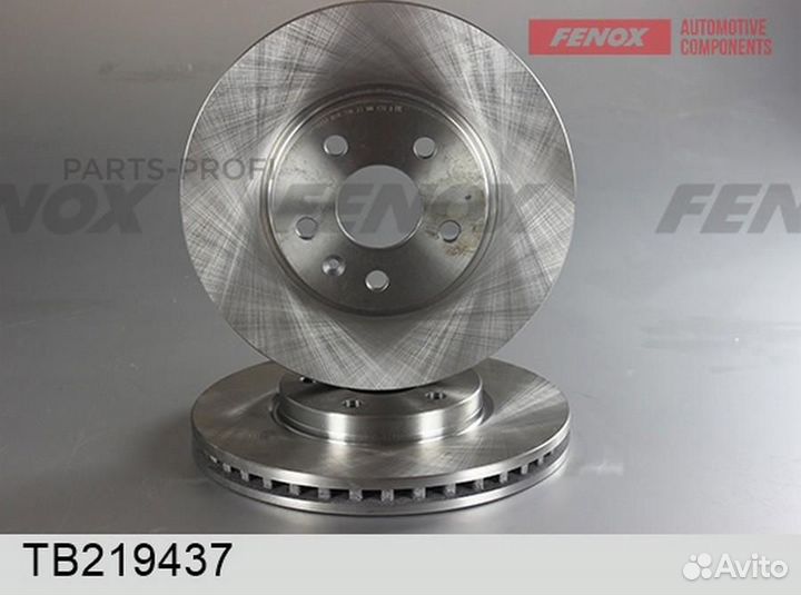 Fenox TB219437 Диск тормозной перед