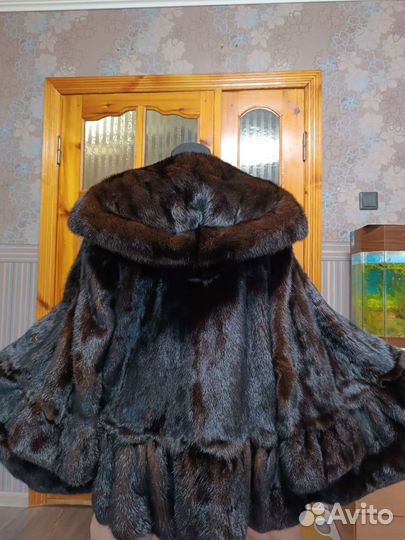 Шуба норковая с капюшоном 48 50