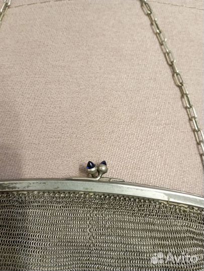 Старинная дамская сумка винтажный ридикюль Alpacca