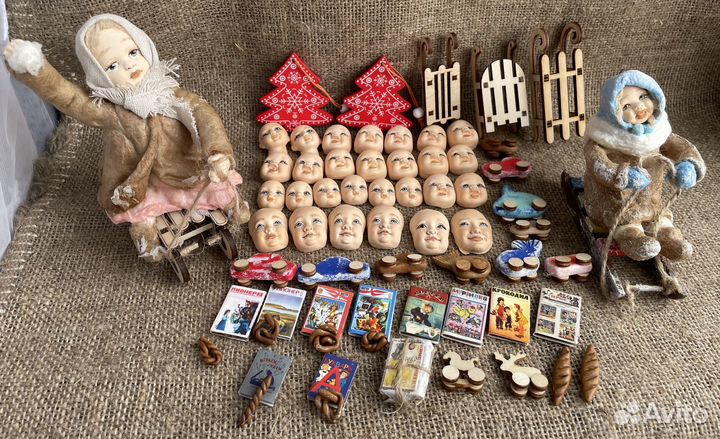 Ватные игрушки на елку, набор « Я сама«