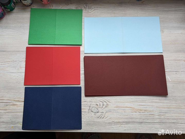 Бумага открыточная со сгибами 22 листа картона