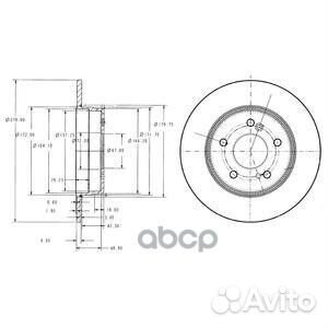 Диск торм. зад.278x9 5 отв. mercedes W202/W20