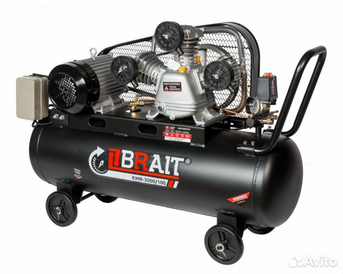 Компрессор воздушный 650 л/мин, ресивер 100 л