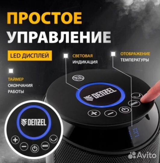 Керамический обогреватель Denzel тепловентилятор