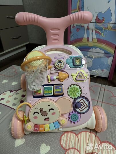 Ходунки-каталка с бизибордом 3в1