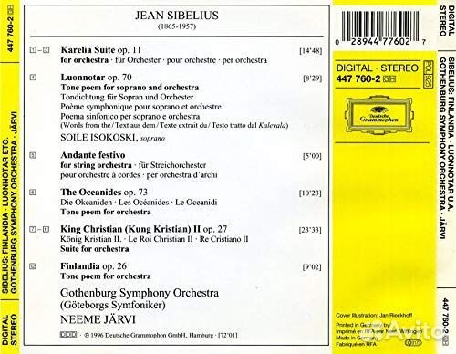 Sibelius: Finlandia, Luonnotar / Järvi (1 CD)