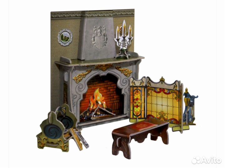 Камин коллекционный набор мебели из картона