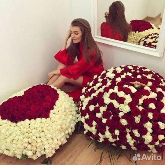 501 Роза, 1001 Роза, шикарные корзины цветов