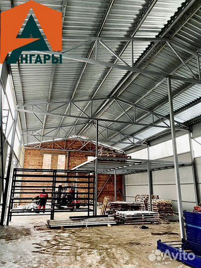 Каркасный ангар новый