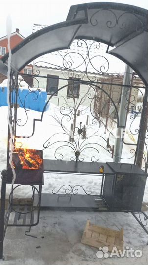 Мангал с крышей