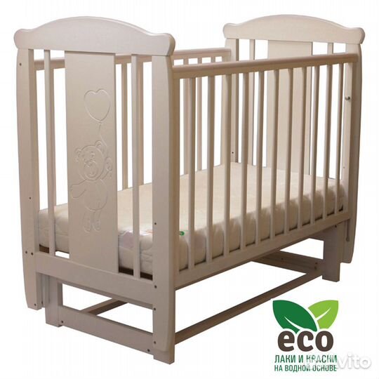 Детская кроватка Соня Мишка (на маятнике)