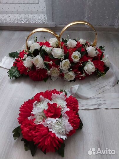 Кольца на машину свадебные