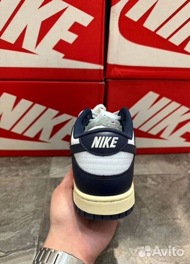 Кроссовки Nike dunk low vintage navy. Доставка